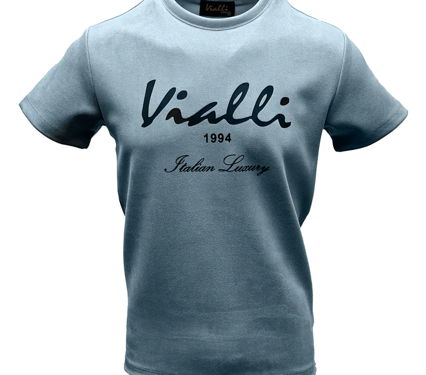 Vialli  Mens Blue Kiroshi T-Shirt