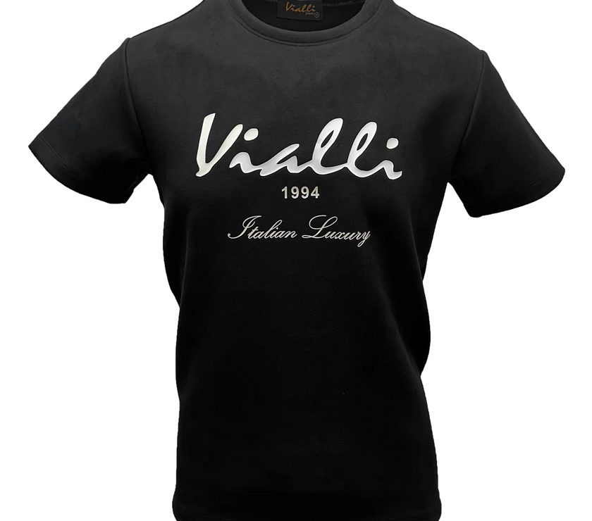 Vialli Mens Black Kiroshi T-shirt