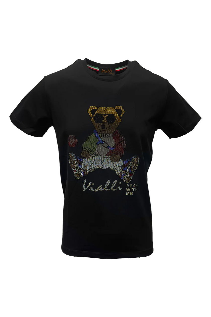 Vialli Mens Black Kwaito T-shirt - Main Image