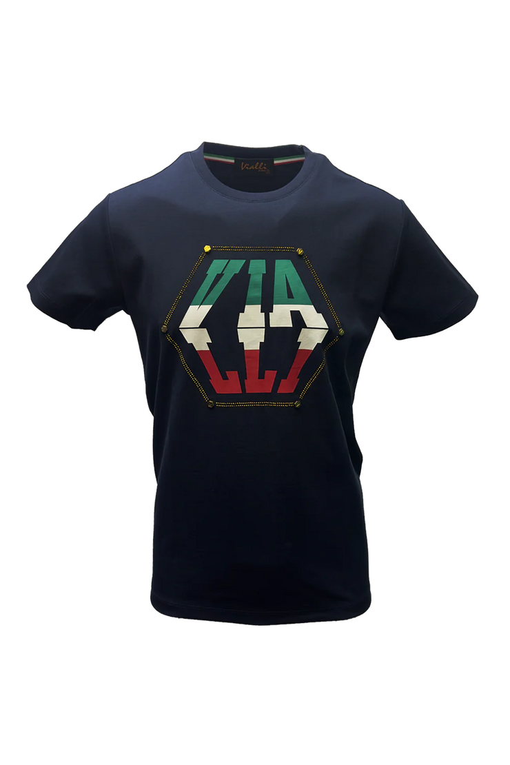 Vialli Navy Kowla T-shirt