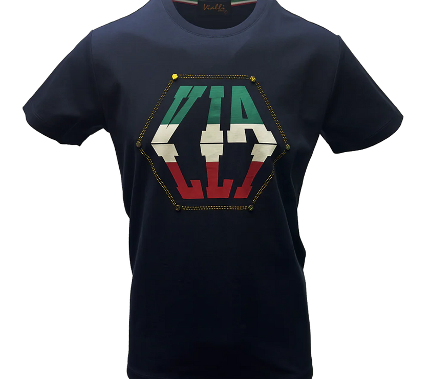 Vialli Navy Kowla T-shirt