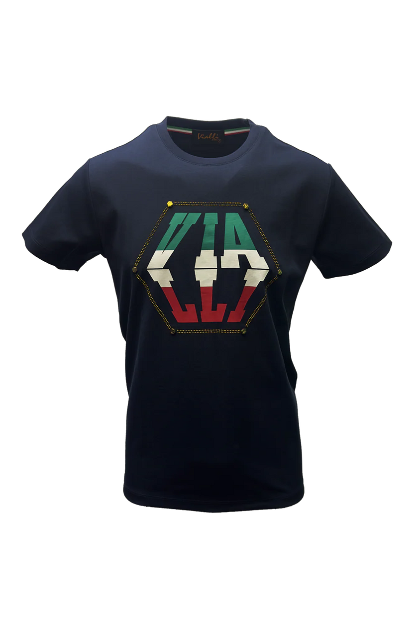 Vialli Navy Kowla T-shirt
