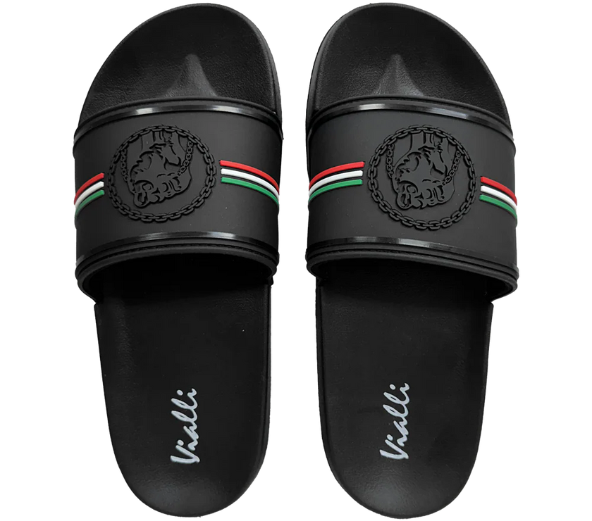 Vialli Mens Black Amigo Sandals